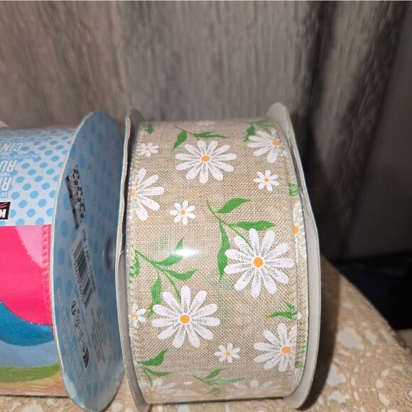 5 Pack Kirkland Wire Edged Pattern Ribbon 50 yrd x 1.5 new - Picture 6 of 6